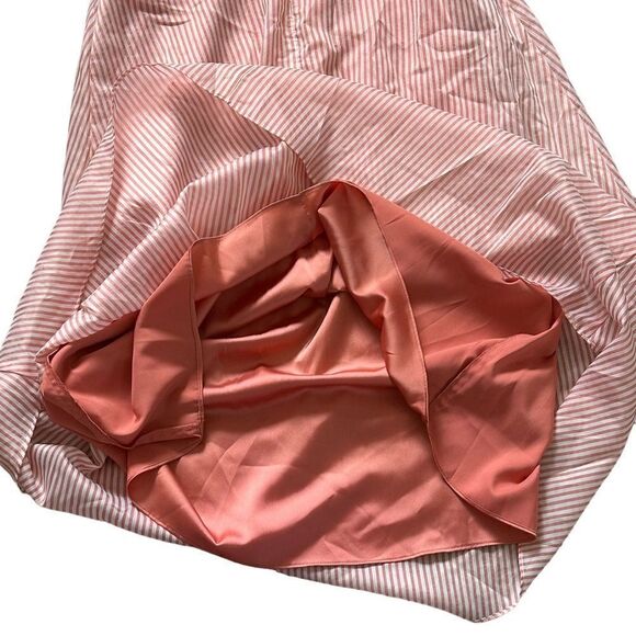 Gianni Bini Layla Orange Ivory Stripe Strapless Dress Size 2 - Picture 7 of 13